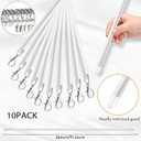 Shimeyao 10 Pack 36 Inch Acrylic Curtain Pull Wands Drapery Pull Rod White Versatile Fiberglass Blinds Wand Kits with Rings and Hooks for Opening Closing Curtains Homes Offices Window Opener