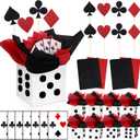 8 Sets Casino Party Decorations Themed Table Centerpieces Casino Night Table Party Toppers with Dice Box Poker Cutouts and Sticks for Night Decor Birthday