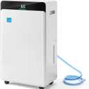 2026Upgraded 5000 Sq.Ft 80 Pint energy star Dehumidifier for Basements with Large 1.72 Gal Tank,Portable Smart Compressor Whisper Dehumidifier for Home/Bedroom/Bathroom