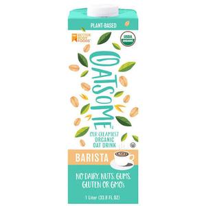 Oatsome Organic Oat Milk 33.8 Fl Oz x 6, BBD 6/10/2027