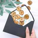 UNIQOOO Wax Seal Stickers - Babys Breath Wedding Invitation Envelope Seal Stickers, Botanical 50 Pcs Self- Adhesive Antique Gold Stickers, Perfect for Invitation, Gift Wrapping, Crafts (Antique Gold)