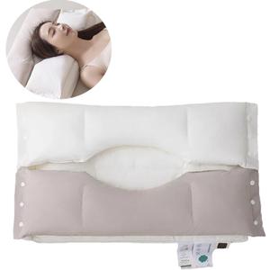 Cervical Pillow for Neck and Shoulder, 3-in-1 Ear Protection Contour Pillow Suitable for Both Sides and Detachable, Ergonomic Neck Support Pillow for Side Back Stomach Sleepers (1-pcs)