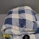 Homemate Electric Blanket Heated Throw - 50x60 Ultra Soft Cozy Flannel Heating Blanket with 10 Fast Heat Levels 8 Hours Auto Off Over-Heated Protection ETL Certification Keep Warm in Home Office (Blue-white)