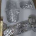 Gold Vintage Bathroom Light Fixtures, 3-Lights Bathroom Vanity Light, Antique Brushed Gold Lighting Fixtures Over Mirror with Crystal Glass Shade, Wall Sconce Lighting