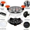 Chicken Shredder Tool Twist Large Chicken Breast Shredder Tool-Meat Shredder Meat Masher for Chicken Ground Beef Pork with Up-grated Stainless Steel Spikes Kitchen Gadgets Essentials (Orange&Black)