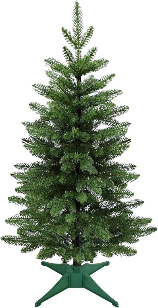 Small Christmas Tree, 3FT Artificial Tabletop Mini Christmas Tree for Office, Desk, Indoor, Outdoor, Holiday Xmas Party Decoration, Not Pre-lit Lights, Easy Assembly, Green