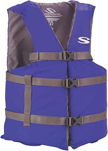 Stearns Adult Life Vest, USCG Approved Type III Life Jacket, PFD for Boating, Swimming, Watersports, & More, Size 66-74cm(26-29in)
