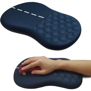 Road Mouse Pad for Car Mouse with Wrist Rest, Ergonomic Mousepad for Wrist Pain Relief with Wrist Support, 12L x 8W inches