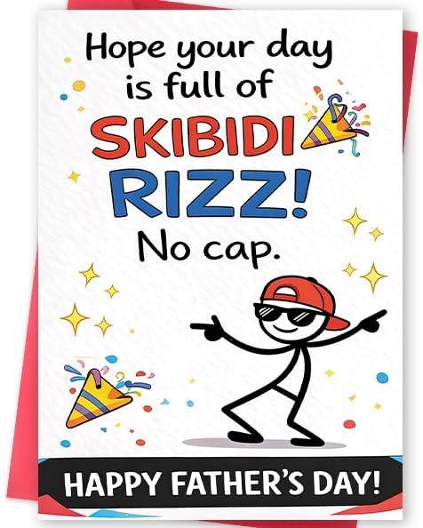 3 x Missonemi Funny Fathers Day Card for Dad, Fathers Day Gift for Dad, Humorous Novelty Greeting Card, Trendy Joke Card from Kids Daughter Son, Happy Father's Day Card