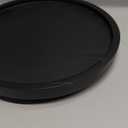 Black Decorative Wooden Tray for Kitchen Counter Bathroom Accessories Sink Vanity Trays Wood Riser Candle Pedestal Stand for Perfume Soap Trays Round Dining Coffee Table Small Rustic Home Decor Tray
