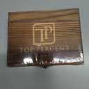 Whiskey Stone Gift Box set with 9 Premium Granite Stones (Won't Water Down Your Drink!), Wood Box, Velvet Carrying Bag and Tongs (Natural Red)