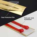 2 x Peel and Stick Wall Molding Trim, Multifunctional Corner Guards & Caulk Strip Baseboard for Floor, Door Frame Protection (Shiny Gold, 16.4ft x 0.8inch)