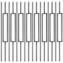16 Pcs Wrought Iron Balusters 44 Inches Iron Balusters for Staircase Hollow Stair Spindles 1/2" Balusters for Staircase Interior Satin Black Metal Deck Balusters