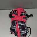 Winter Warm Coat Geyecete Waterproof Dog Jacket with Harness Traction Belt,Pet Outdoor Jacket Autumn and Winter Clothes for Medium, Small Dog-Pink-L