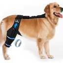Hyspovian Adjustable Dog Leg Brace Universal for Limbs with Extra Straps, Dog Knee Brace for Torn ACL Hind Leg, CCL Sprain, Tear Ligament, Tendons Small Tear or Strained, Protects Wounds(Size: M)