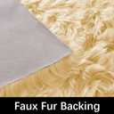 Latepis Yellow Fur Rugs Small 2x3 Area Faux Sheepskin Rug Throw for Sofa Cushion Chair Fluffy Rug Carpet for Bedroom Dorm Room Home Décor Rectangle