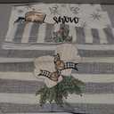 Christmas Placemats Set of 4, Winter Snowman Themed Decoration, Washable Dining Table Mats, Deer Snowflakes Placemats Table Mats for Xmas Party Holiday Home Kitchen Dining Decoration