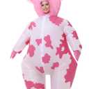 Inflatable Cow Costume Blow up Costume for Cosplay Party Festival Halloween Parade Carnival Suit Jumpsuit Small (110cm-135cm)