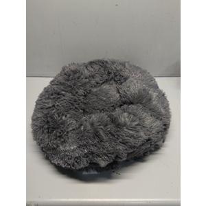 20in Cat Beds for Indoor Cats, Calming Donut Bed for Puppy and Kitten, Washable Round Fluffy Pet Bed for Small Medium Dogs and Cats (Dark Grey)