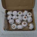 Yaomiao 16 Pcs Fall Pumpkin Decor Pumpkin Place Card Holders Mini Table Number Holders for Wedding Fall Thanksgiving Halloween Autumn Party Photo Picture Table Decorations(White)