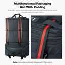 mixi Travel Bag with Wheels Expandable Foldable Luggage Bag Collapsible Rolling Travel Bag Duffel Bag Large Capacity Suitcase for Men Women, Dark Gray, 19.68 x 11.81 x 4.72 inches
