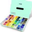 HIMI Gouache Paint Set, 112 Colors x 12g Twin Jelly Cup Design with Portable Case, Non-Toxic, Opaque Professional Paint for Canvas and Watercolor Paper | Beginners, Students, Artists