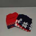 Rypet 2 Packs Cat Christmas Sweater - Puppy Christmas Sweater Pet Turtleneck Knitwear with Reindeer Santa Claus Pattern Sweaters for Kitten and Small Dogs, Size: M