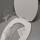 BEMIS 175 Commercial Open Front Plastic Toilet Seat, Heavy Duty Industrial Seat with Lid, Elongated, White