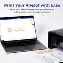 Avery Printable Tickets, 2.75" x 8.5", Laser/Inkjet, 100 Total, Great for Raffle Tickets (16430) (White)