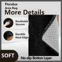 Floralux 9x12 Area Rug for Bedroom, Black, Large Shag Carpets Living Room Rug, Ultra Soft Shaggy Fluffy Carpet for Playroom, Plush Modern Floor Rug for Kids Room