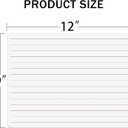 Tlpmsk Small White Board, Dry Erase LapBoards 9''x 12'' Mini White Board Double Sided Portable LapBoards for Students Teachers School Supplies (12 Boards with Line)