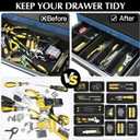 LARBANKE Tool Storage Organizer, 14-Piece Set with Interlocking Boxes, Non-Slip Internal Trays, Toolbox for Garage, Workshop, and Home Repairs