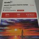 Koala Glossy Thin Inkjet Paper 8.5x11 Inches 100 Sheets Compatible with Inkjet Printer Use DYE INK 115gsm