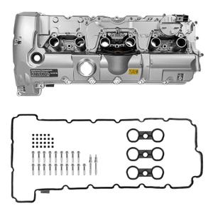 11127552281 All Aluminum Valve Cover & Gasket Kit Upgrade Performance Compatible with BMW E82 128i E9X 323i 328i E60 528i E70 X5 3.0si E83 X3 E85 Z4 E89 Z4 F10 528i N52 N51