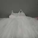 PLwedding Flower Girls Lace Tulle Ball Gowns First Communion Dresses (1T/ 12M, A-White)