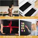 Black Silk Wallpaper Embossed Self Adhesive Peel and Stick Wallpaper Contact Paper Removable Waterproof Kitchen Vinyl Wrap Cabinet Furniture Textured Renter Friendly Wall Gift Paper 23.6" x 196.8"