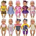 10 Sets 14-16 Inch Baby Doll Clothes Dress Outfits Headbands Accessories fits New Born 15 inch Baby Doll