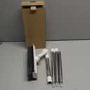 DSV Standard Grout Scrub Brush with Long Handle, 50'' Tile Grout Scrubber, V-Shape Crevice Cleaning Brush for Hard to Reach Areas, 180 Rotation Grout Cleaner for Tile Floors, Baseboards and Corners