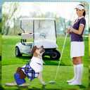 Dog Golf Costume with Golf Bag and Clubs Halloween Funny Pet Costumes Dog Cosplay Outfits Halloween Holiday Pet Party Supplies for Small Medium Large Dogs(M(Neck Girth: 12-14", Chest Girth: 19.69"))