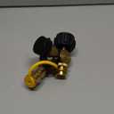 Stanbroil Propane Brass Tee with Type 1 Valve - Quick Disconnect and Disposable Cylinder Ports for Motorhome or RV