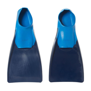 Sporti Adult-Kids Swim Fins for Pool Lap Swimming - Long Floating Fins for Swimming & Snorkeling - Swim Flippers for Training - NavyBlue - M 9-10 / W 10-11