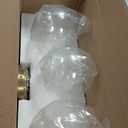 Bathroom Vanity Light Fixtures Over Mirror, Modern Matte 3 Lights Wall Sconce Lighting with Transparent Glass Ball Shade, Mid Century Farmhouse Vanity Lights (Gold)