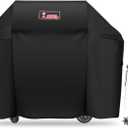 Kingkong 7130 Grill Cover for Weber Genesis II 3 Burner Grill and Genesis 300 Series Grills (Compared to 7130) including Brush, Tongs and Thermometer
