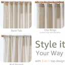 jinchan Winslow Linen Curtains for Bedroom 84 Inches Length Embroidered Bordered Floral Curtains for Living Room Farmhouse Decor Light Filtering Window Treatments Ivory on Beige Drapes 2 Panels