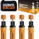 Adjustable Tire Deflator Auto-Stop (10-40 PSI) Offroad Accessories Valve Stem kit 4x4 Tyre Air Down Tool for Truck, Pickup, Motorcycle,Jeep etc. (Orange)
