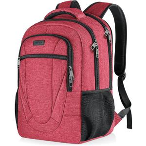 BIKROD Unisex Rose Laptop Backpack, Suitable for College Students, 17-inch Laptop Compartment, Spacious Interior, USB Charging Port, Anti-Theft Design, Comfortable Back Panel