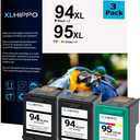 94 95 Ink Cartridge Replacement for HP 94 95 Ink Cartridge Compatible for HP OfficeJet H470 150 100 DeskJet 460 5740 PSC 1610 1600 Photosmart 8450 8300 8330 Printer (2 * 94 Black 1 * 95 Tri-Color XL)