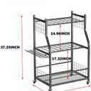 EVERHANGER Garden Tool Organizer Stand, Garage Tool Storage Organization, Yard Tool Racks with lockable wheels, Fit for Long-Handled Tools/Rakes/Brooms, Indoor/Outdoor Use, Medium