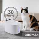 Cordless cat Water Dispenser, 2.2L pet Water Dispenser, Battery Powered, Indoor Rechargeable cat Water Dispenser with Motion Sensor, Ultra-Silent Water Pump, ABS Material BPA Free