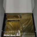 200 Count Heavy Duty Gold Plastic Silverware, 100 Forks, 50 Spoons, 50 Knives, BPA-Free, Heat Resistant, Disposable Plastic Utensils Set Cutlery Set, Plasticware Bulk